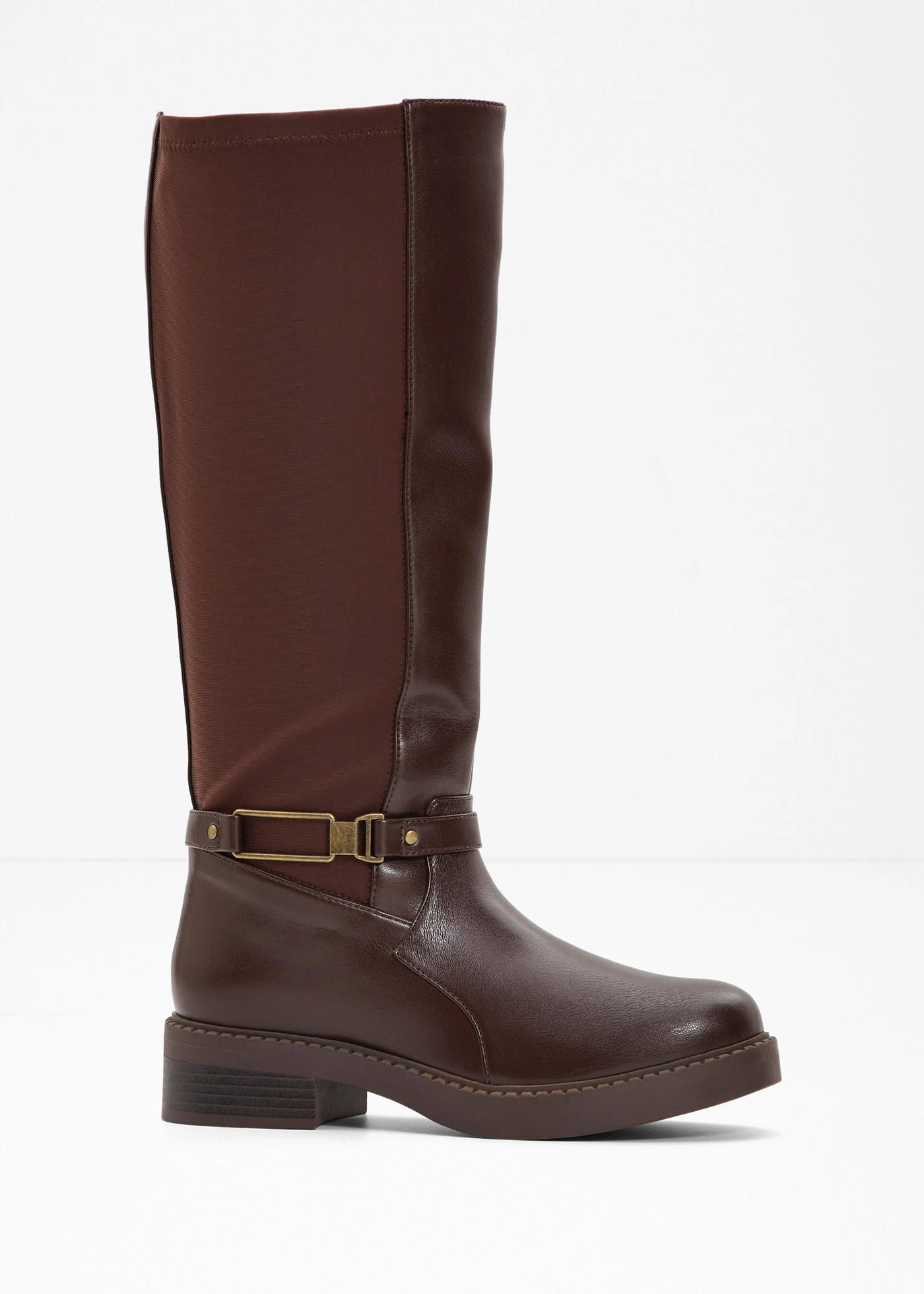 Kozaki z szeroką cholewką • ciemnobrązowy • sklep bonprix