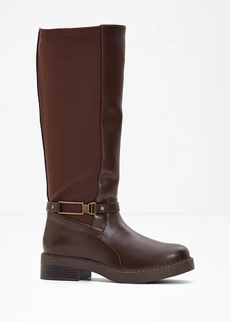 Bottes tige large • marron foncé • Boutique bonprix