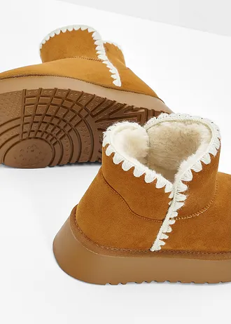 Kotníková obuv na platformě • oříšková • bonprix obchod