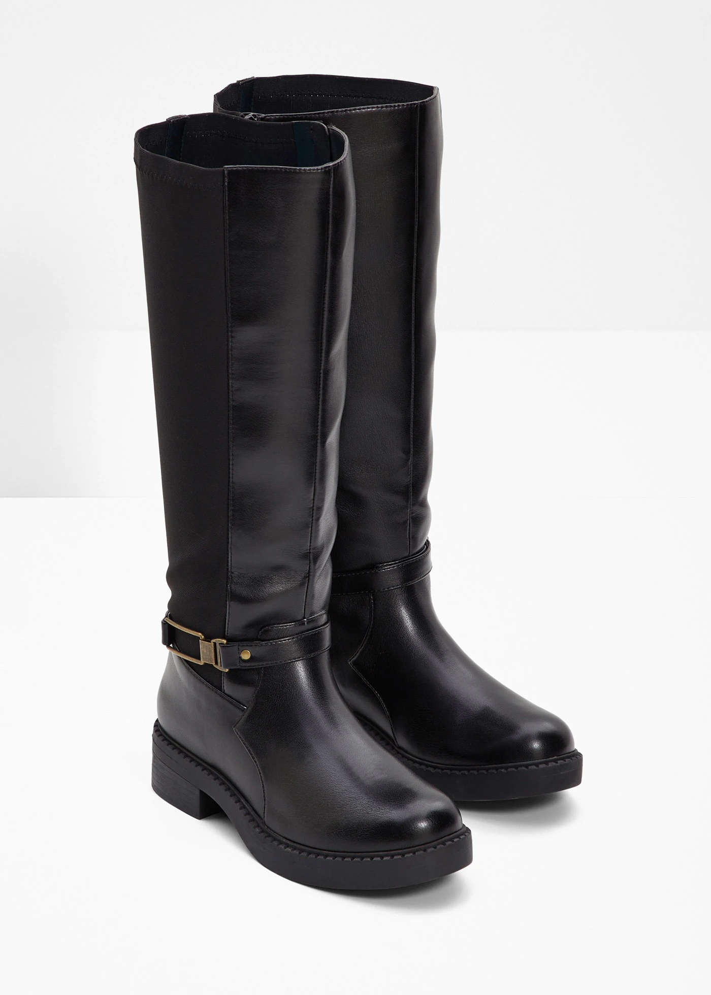 Kozačky se širokou holení • černá • bonprix obchod