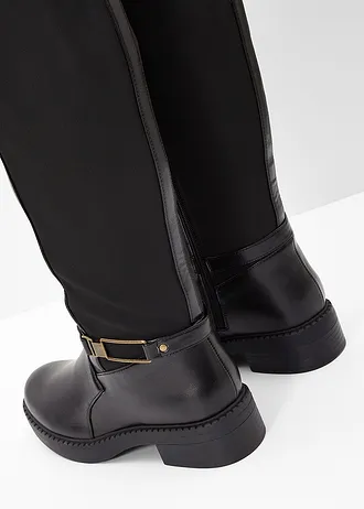 Kozačky se širokou holení, barva: černá