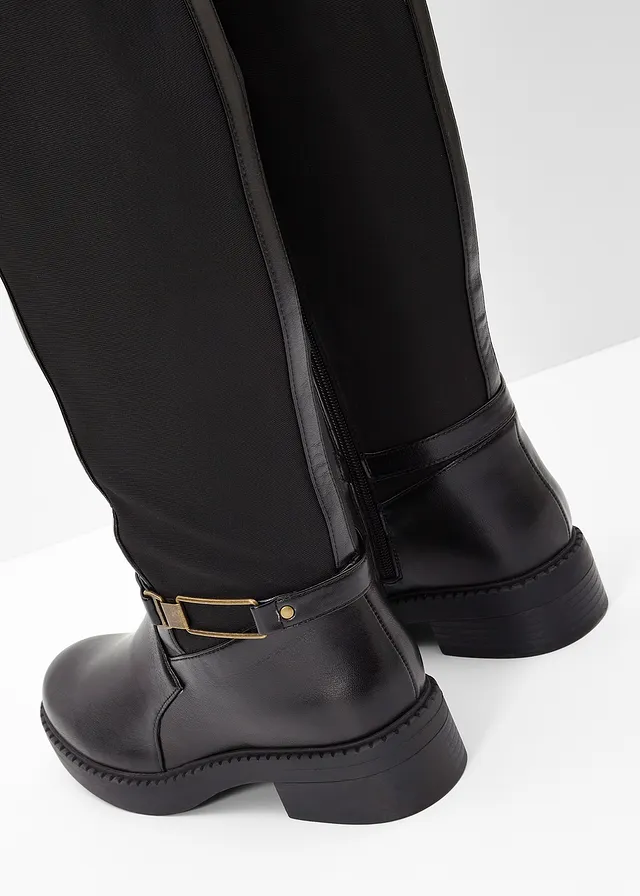 Bottes tige large, Couleur: noir