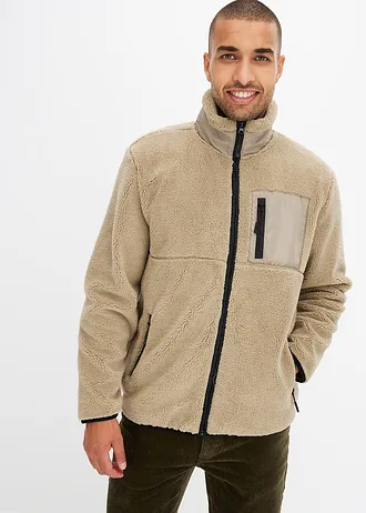 Bunda z medvídkového flísu • nová khaki • bonprix obchod