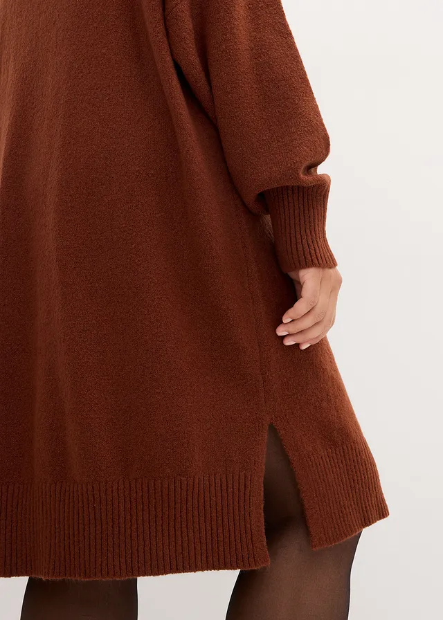 Gebreide oversized jurk • donkerblauw plus size • product-page.page-title-suffix