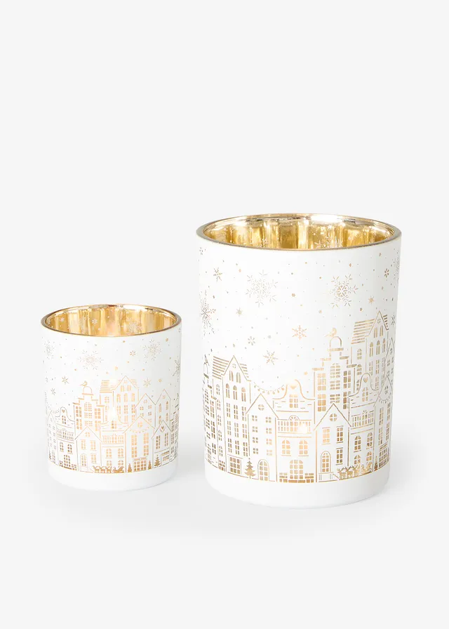 Svietnik na čajové sviečky (2-dielna sada)