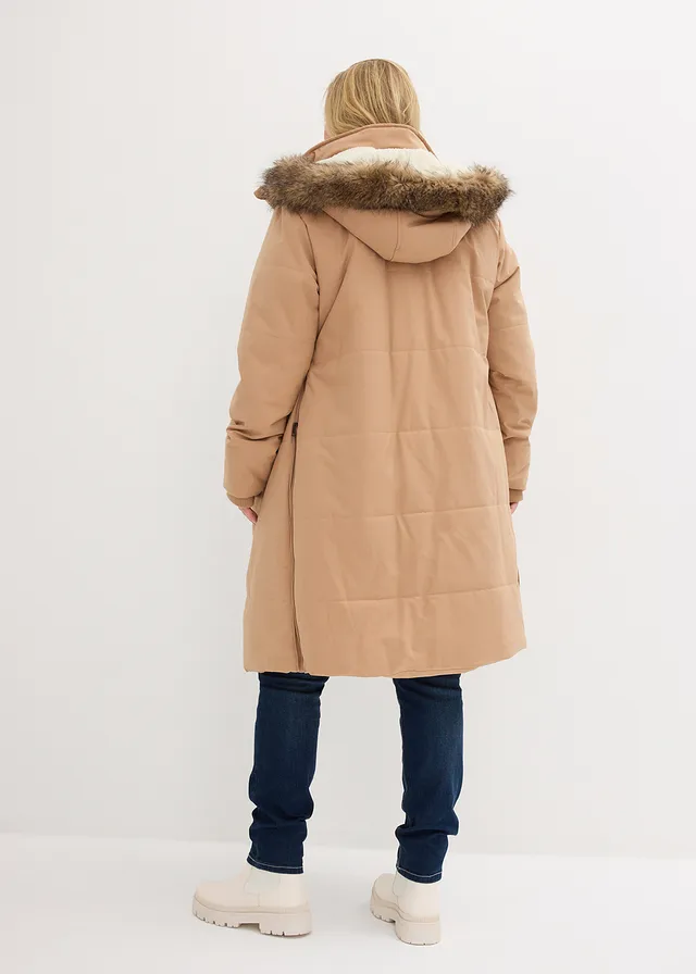 Doudoune de grossesse et de portage, Couleur: camel