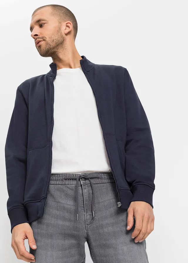 Blugi subțiri cu fără încheiere, cu talie elastică, stretch, Regular Fit, Straight • gri denim • magazin bonprix