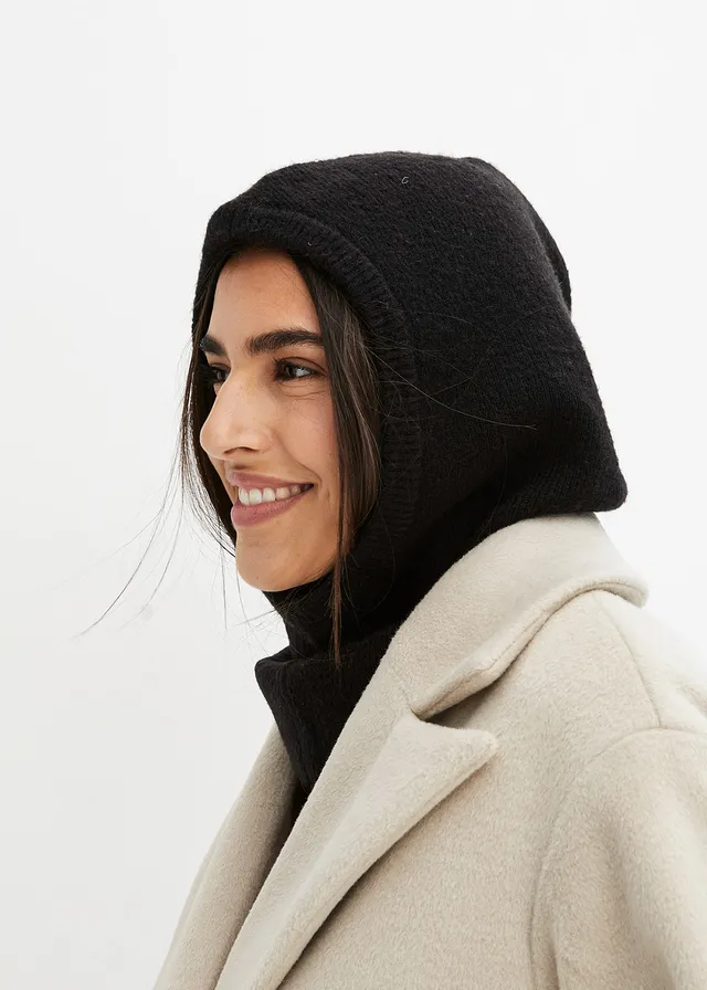 Gebreide capuchon • zwart • product-page.page-title-suffix