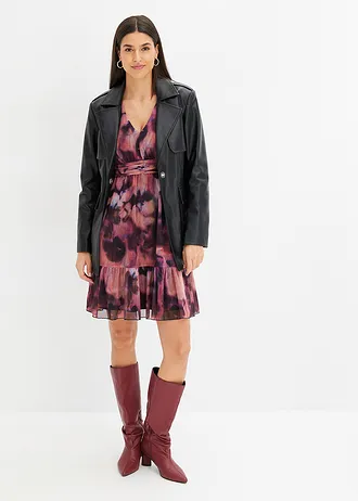 Šaty ze síťoviny • růžová/černá • bonprix obchod