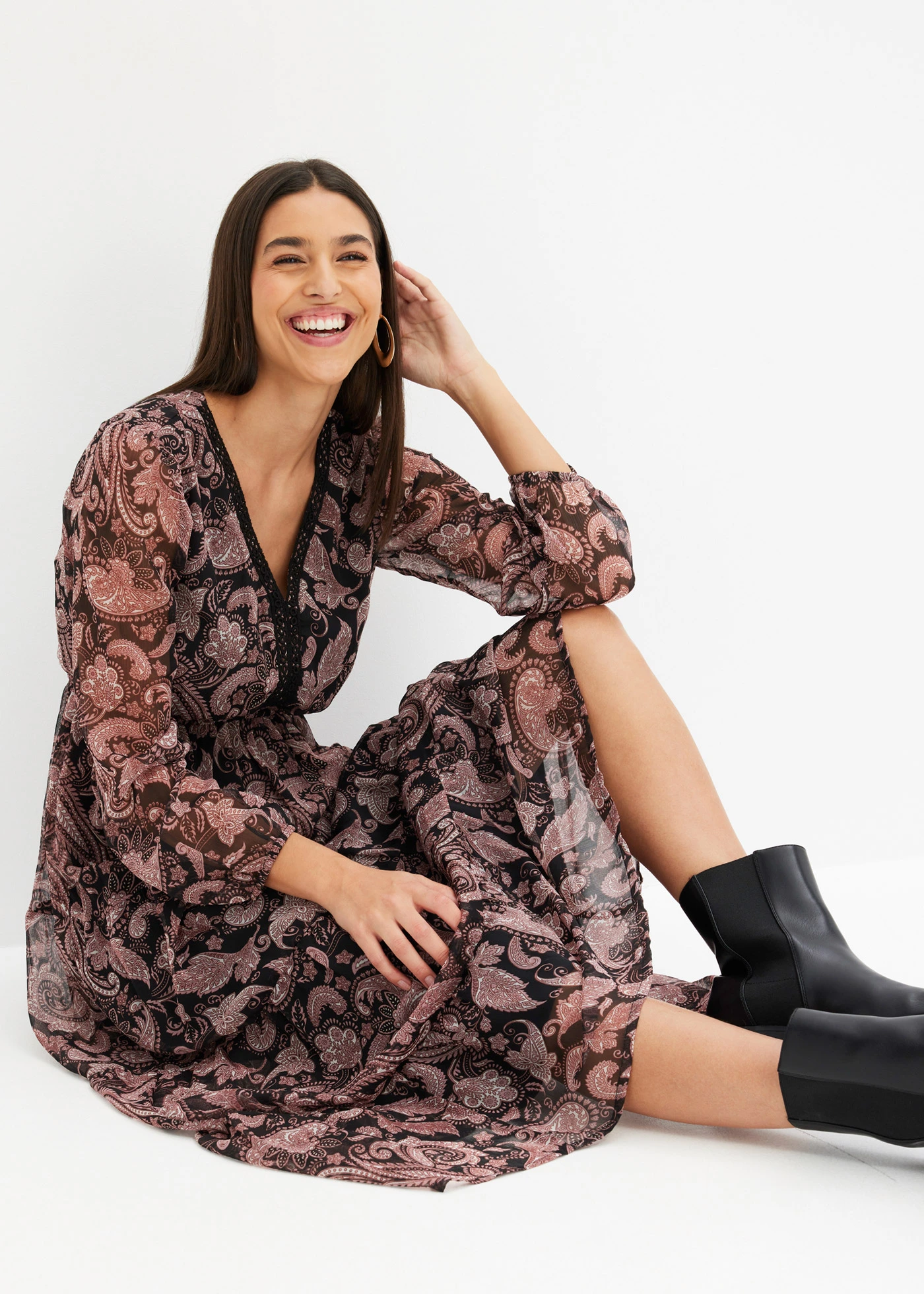 Robe longue • noir • Boutique bonprix