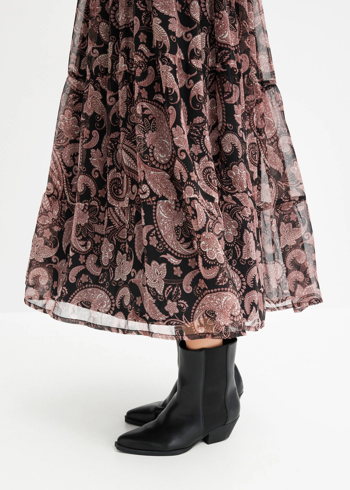 Maxi jurk • zwart paisley • bonprix online shop