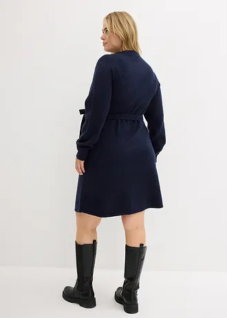 Těhotenské pletené šaty, barva: tmavě modrá