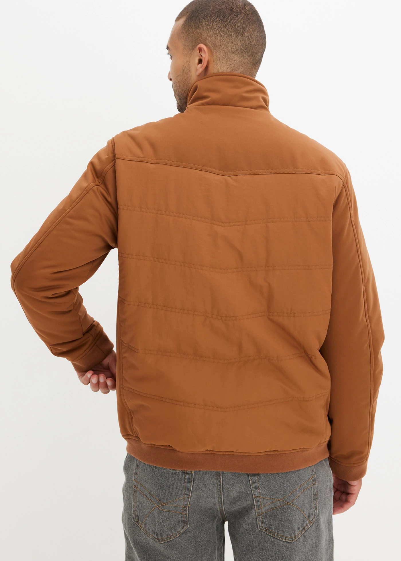 Gewatteerde sofshell bomber • bruin • bonprix online shop