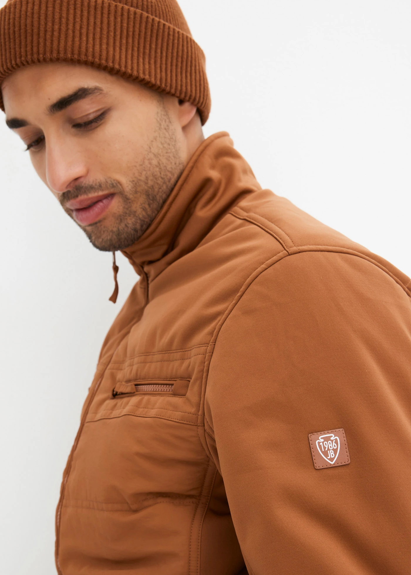 Gewatteerde sofshell bomber • bruin • bonprix online shop