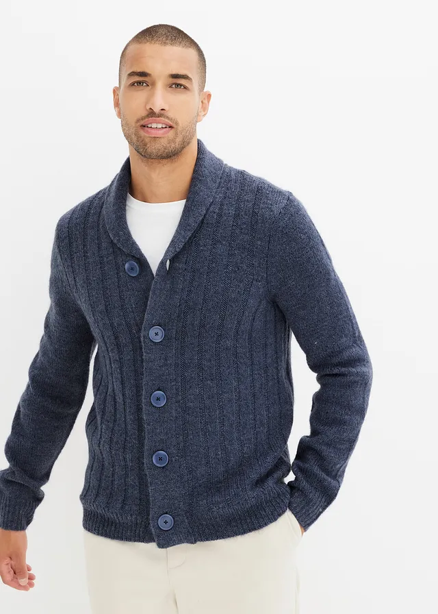Gilet en maille à motif côtelé • indigo chiné • product-page.page-title-suffix