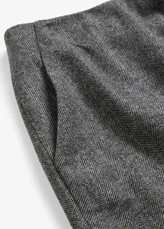 Wollen rok met visgraatpatroon • middengrijs gemêleerd • bonprix online shop