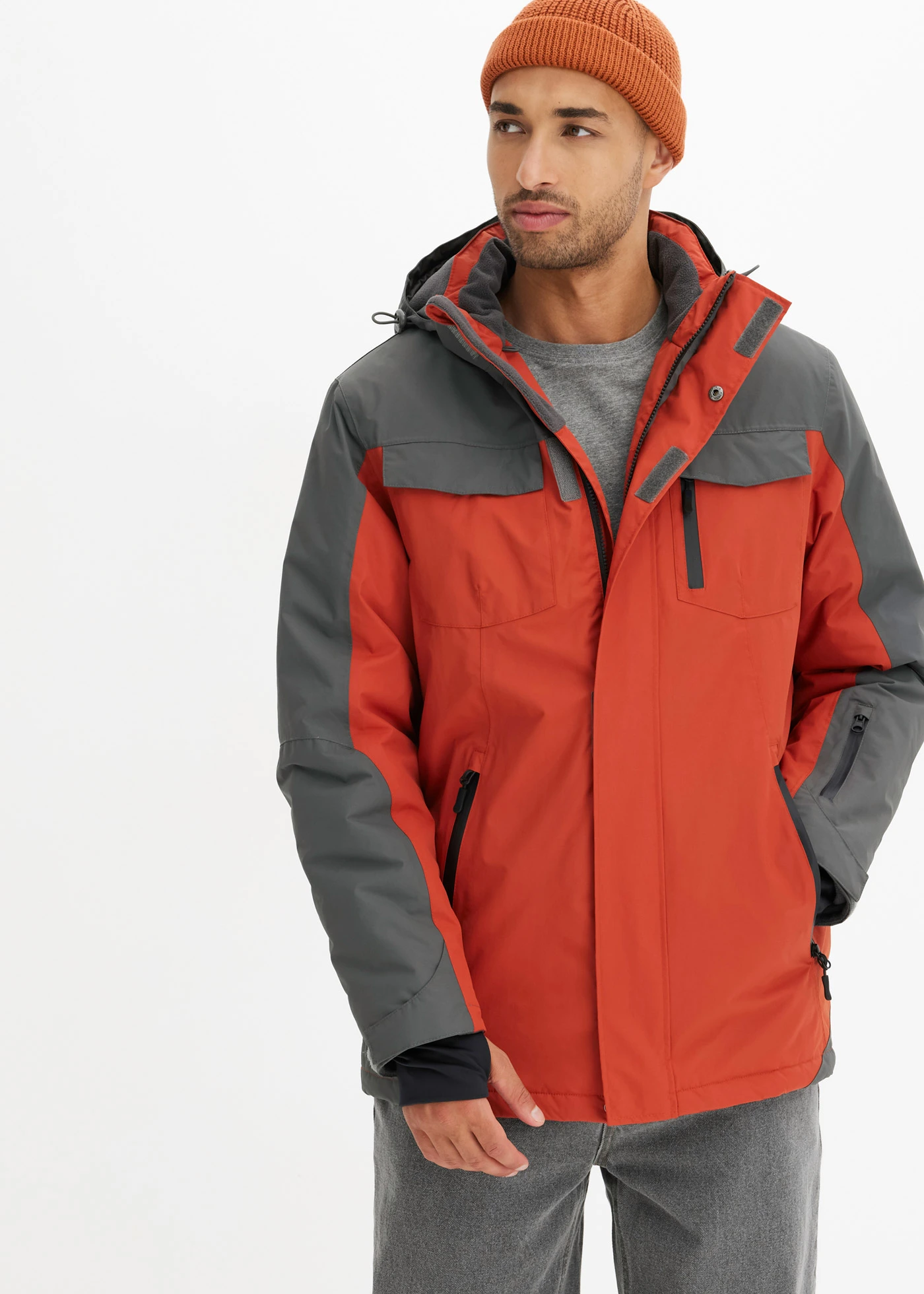 Waterdichte outdoor jas • roestoranje-antraciet • bonprix online shop