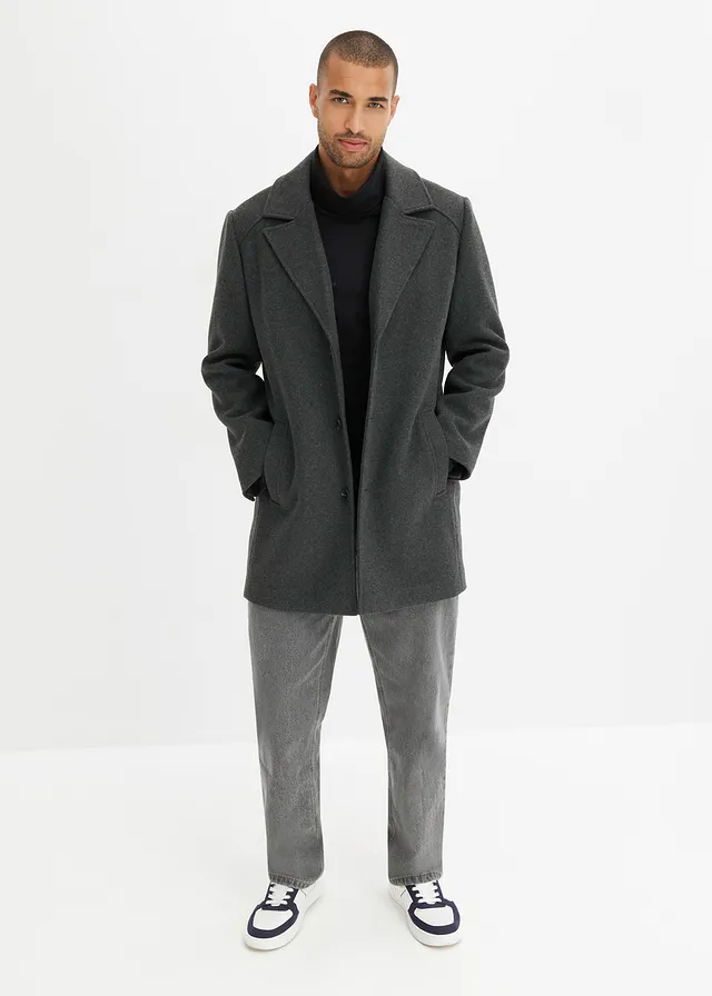 Manteau court, Couleur: anthracite chiné