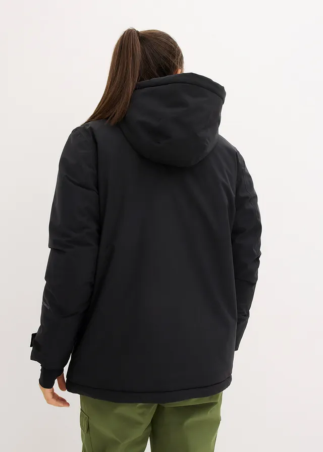 Outdoor jas met fleece voering, waterdicht • zwart • product-page.page-title-suffix