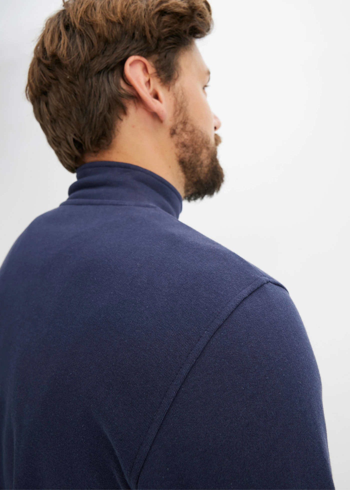 Sweater met troyer kraag • donkerblauw • bonprix online shop