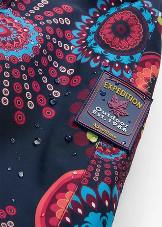 3-in-1 outdoor jas met capuchon, waterdicht • donkerblauw grafische print • bonprix online shop