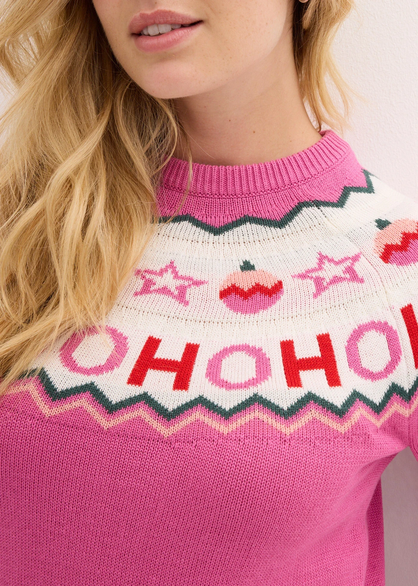 Trui met kerstmotief • lichtfuchsia Noors patroon • bonprix online shop
