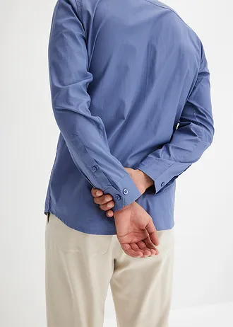 Overhemd van puur katoen met lange mouwen • jeansblauw • bonprix online shop