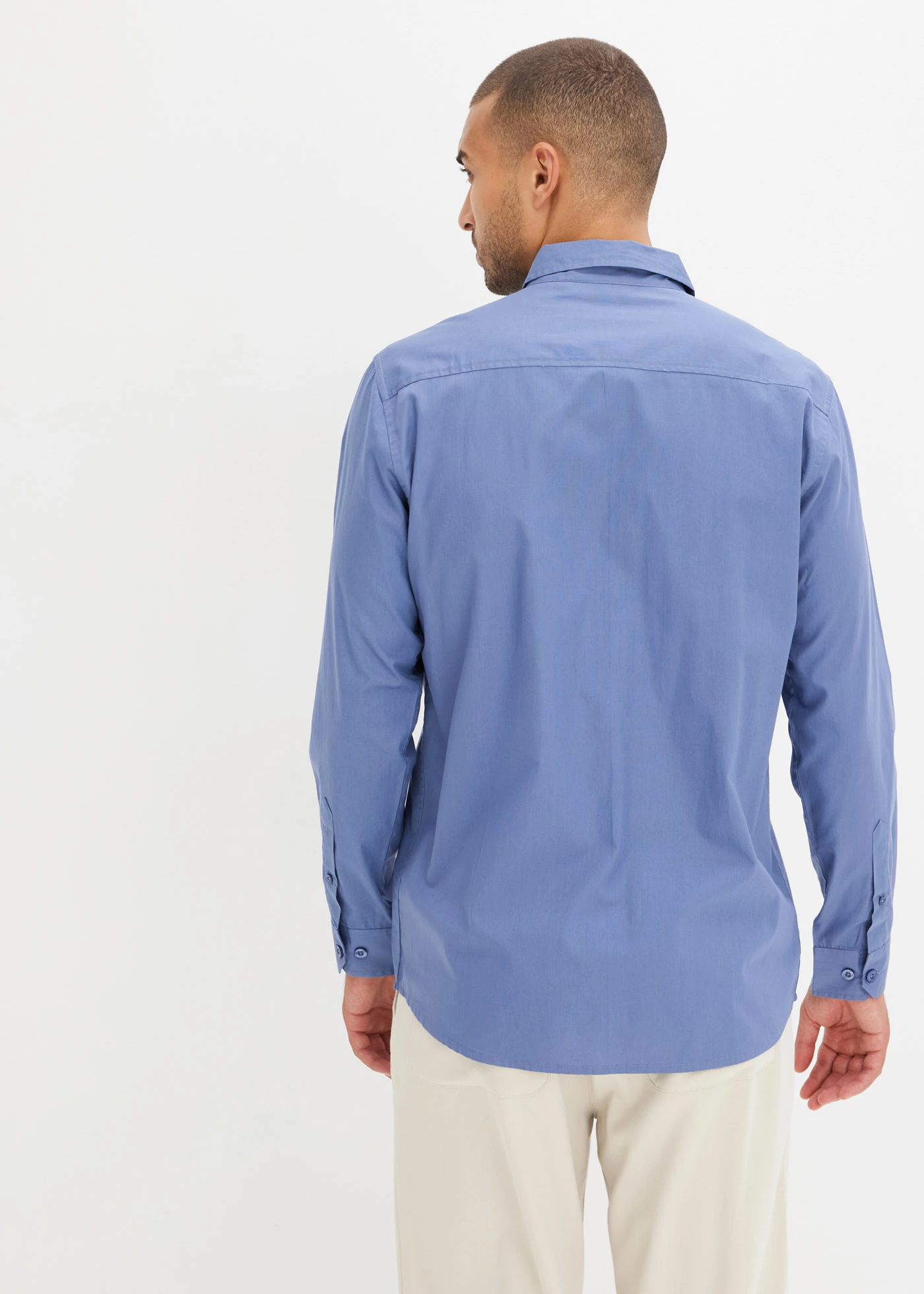 Chemise manches longues 100% coton • bleu jean • Boutique bonprix