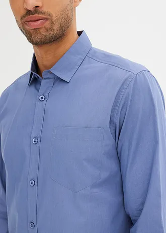 Chemise manches longues 100% coton • bleu jean • Boutique bonprix