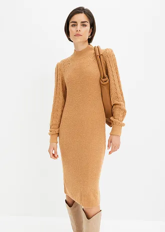 Gebreide jurk • crèmebeige • bonprix online shop