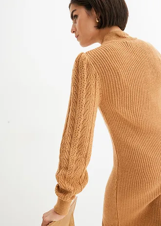 Gebreide jurk • crèmebeige • bonprix online shop