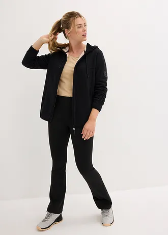 Veste polaire doublée sherpa • noir/beige sable • Boutique bonprix