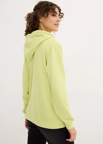 Basic hoodie van zacht frotté, Kleur: mintgroen