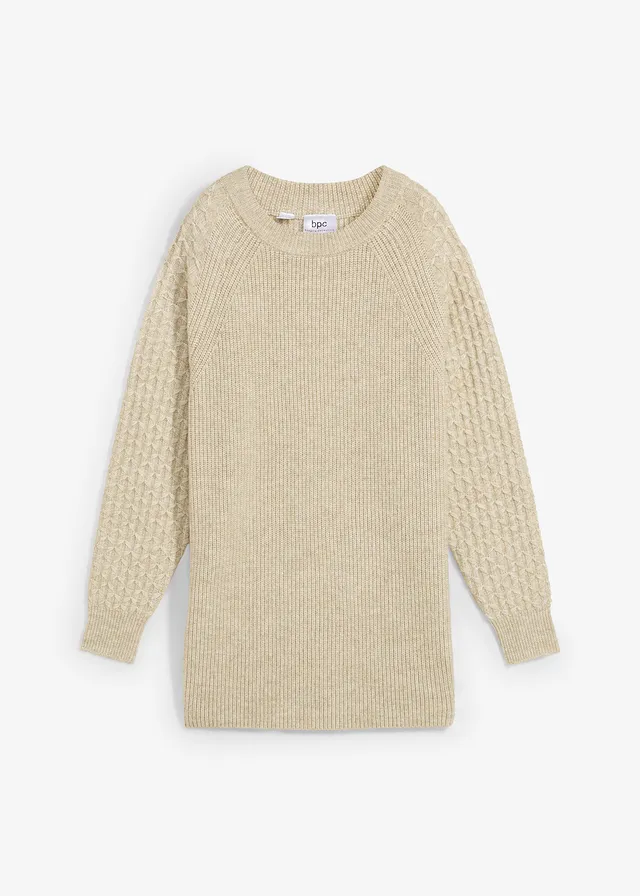 Teplý těhotenský/kojicí svetr 2 v 1 • nová khaki • bonprix obchod