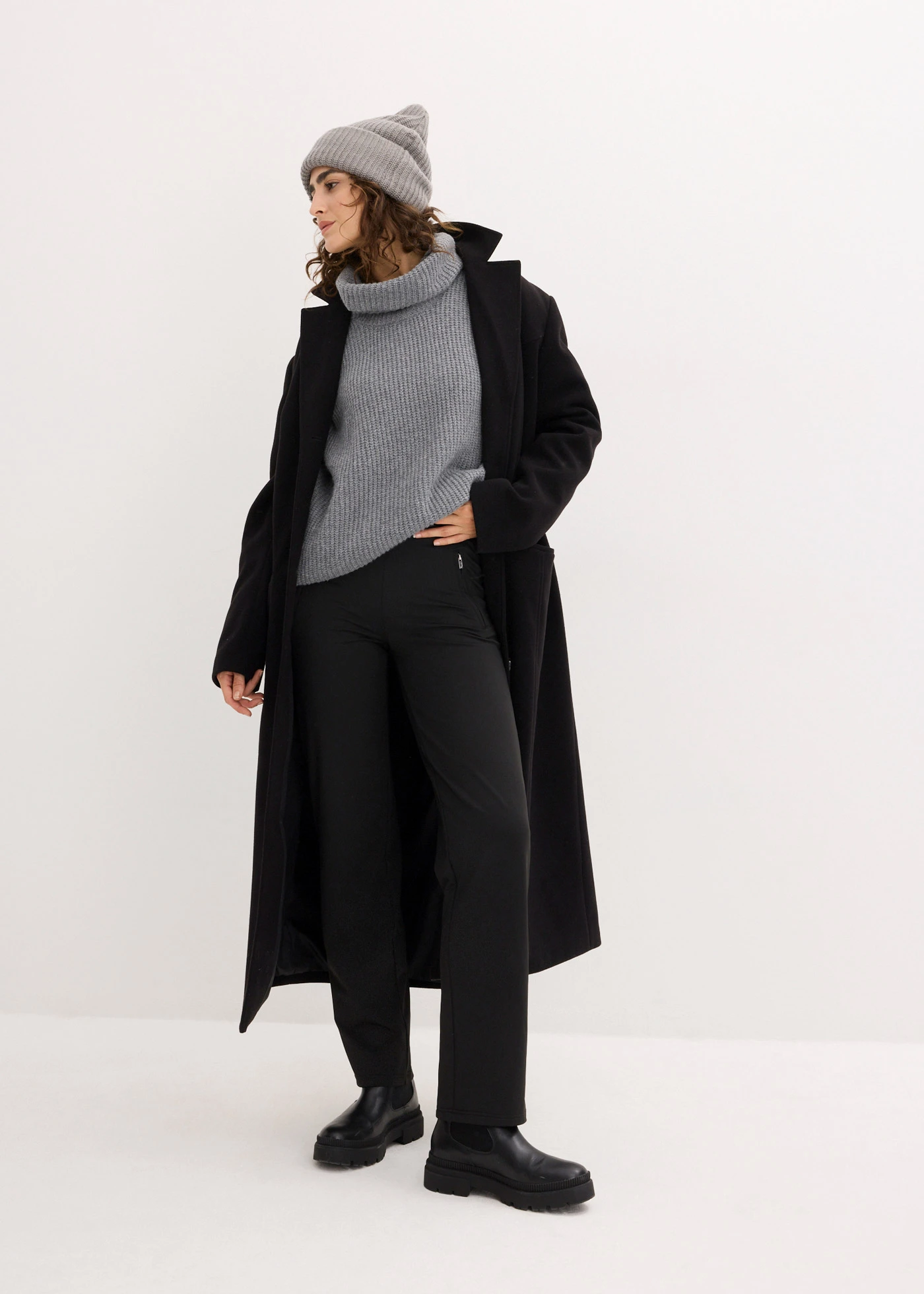 Thermo legging met ritszak • zwart • bonprix online shop