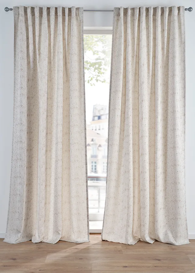 Žakárový záves s lesklým efektom (1 ks v balení)