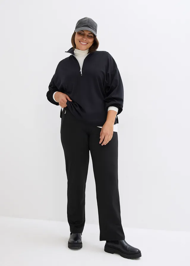 Thermo legging met stretch, Kleur: zwart