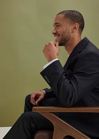 Costume 4 pièces avec gilet et cravate, regular • noir • Boutique bonprix