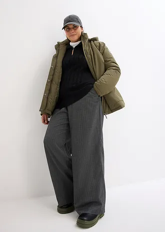 Veste d’hiver à poches plaquées, Couleur: olive foncé