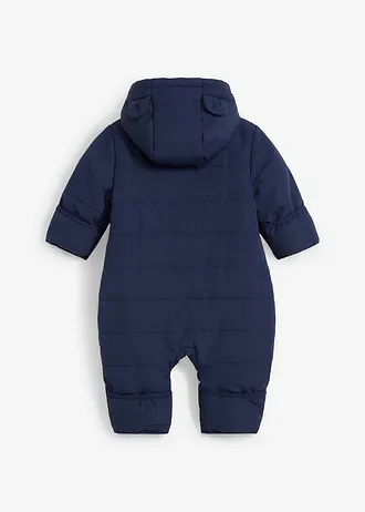 Combinaison imperméable et rembourrée avec doublure en polaire peluche • bleu foncé • Boutique bonprix