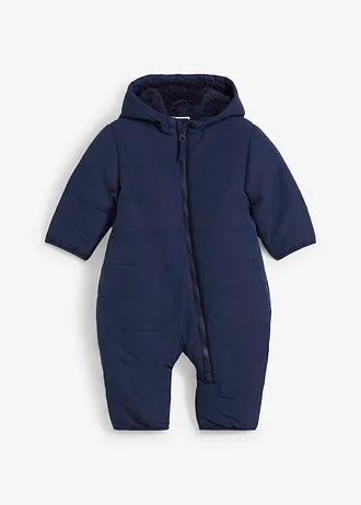 Combinaison imperméable et rembourrée avec doublure en polaire peluche • bleu foncé • Boutique bonprix