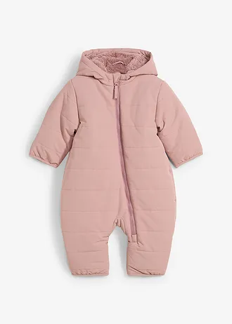 Combinaison imperméable et rembourrée avec doublure en polaire peluche • bois de rose • Boutique bonprix
