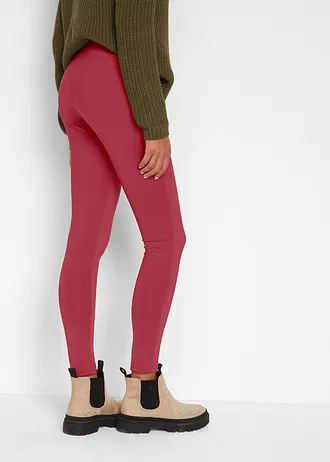 Thermo legging met comfortband, Kleur: rood