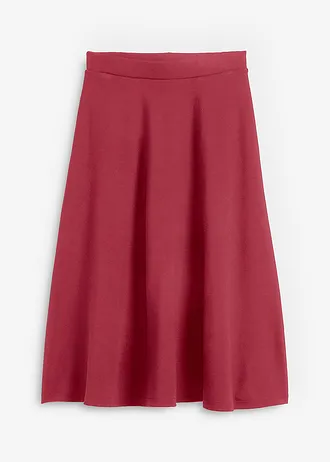 Jupe midi en Punto di Roma • rouge • Boutique bonprix