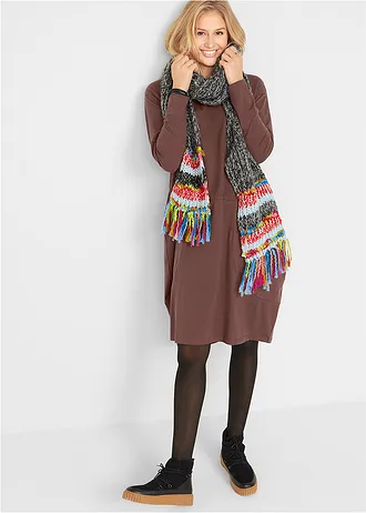 Jersey jurk in O-vorm • terrabruin • bonprix online shop