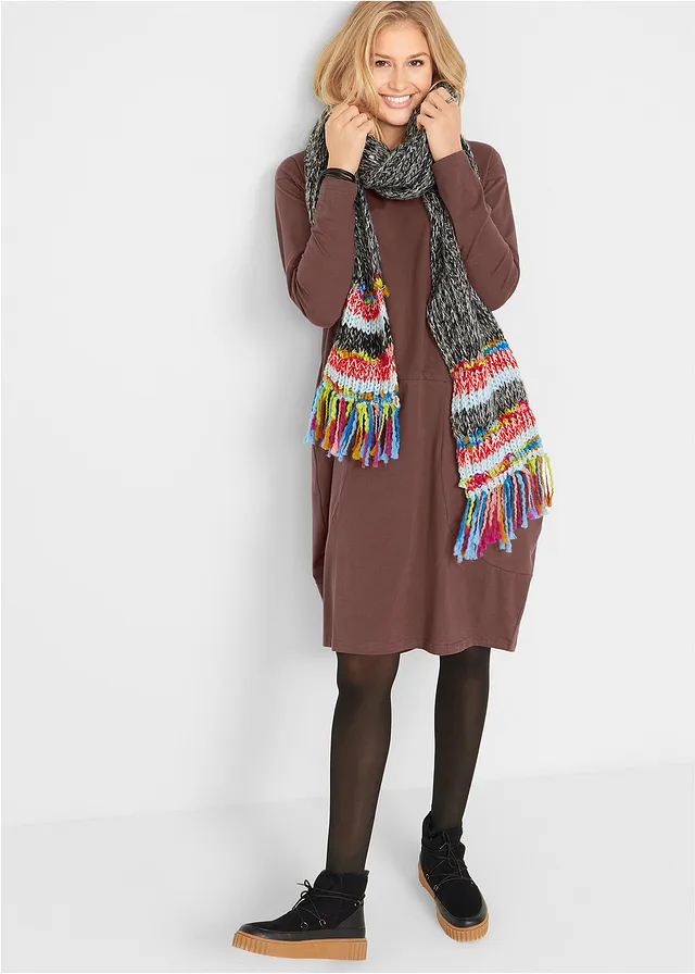 Robe en jersey, coupe ovoïde • brun terre • product-page.page-title-suffix