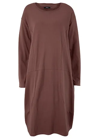 Jersey jurk in O-vorm