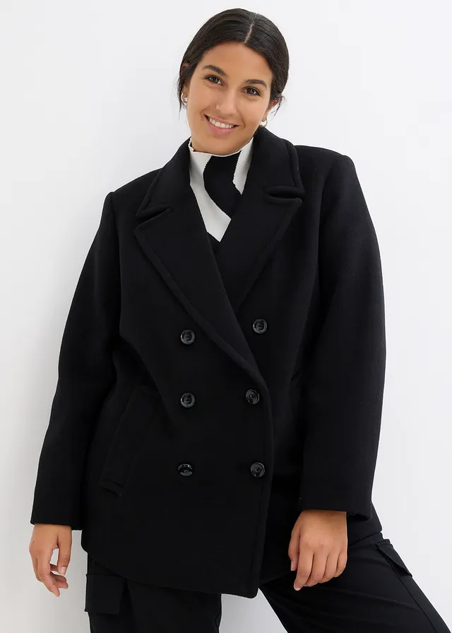 Veste caban, Couleur: noir