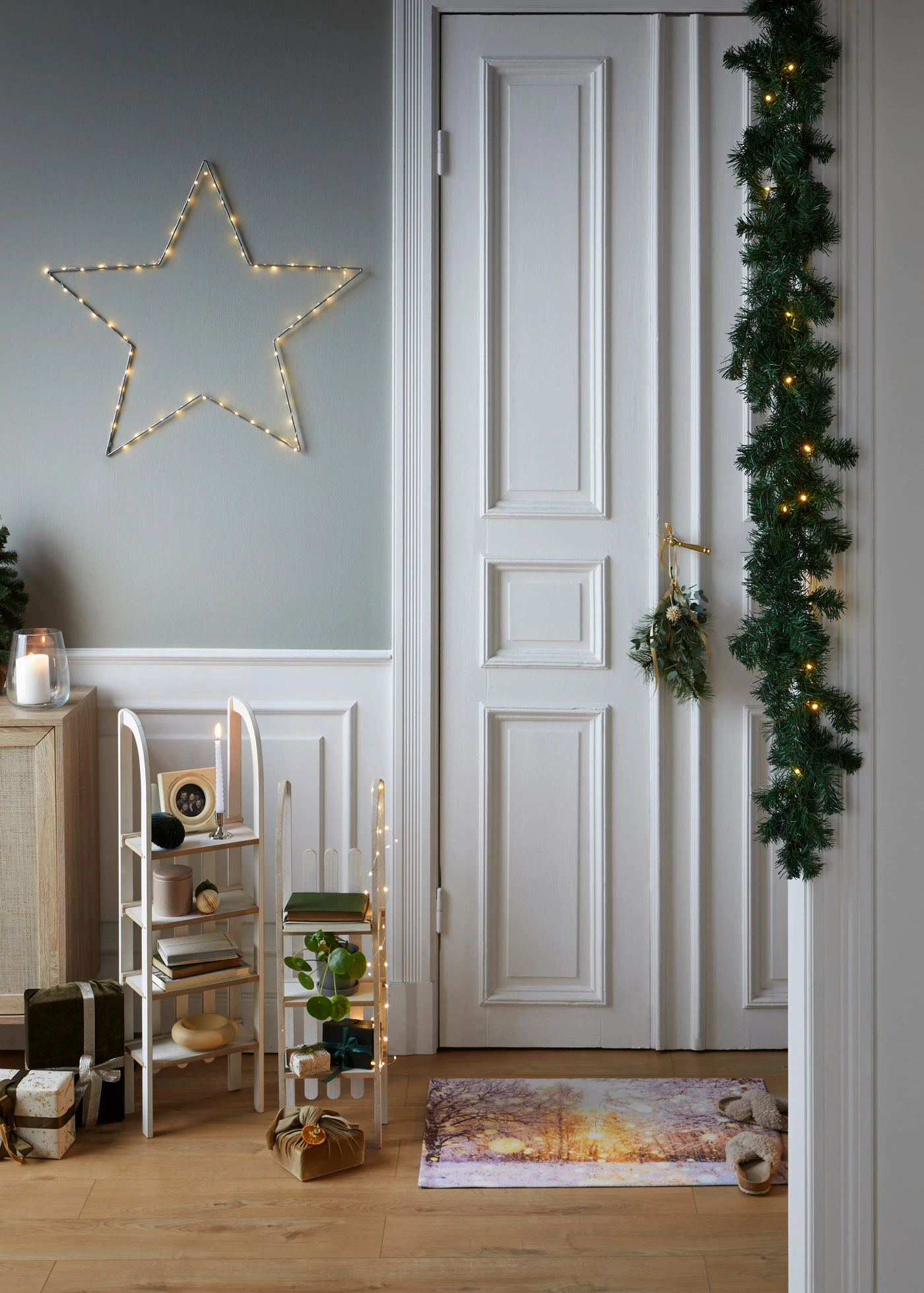 Rohožka se zimním motivem • bílo-zlaté tóny • bonprix obchod