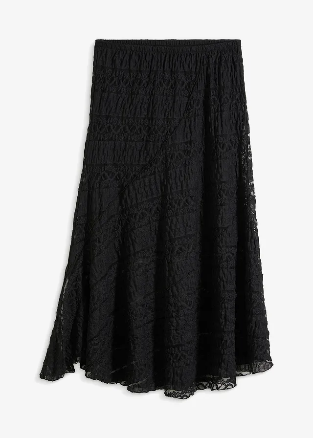 Asymetrická midi sukňa z čipky